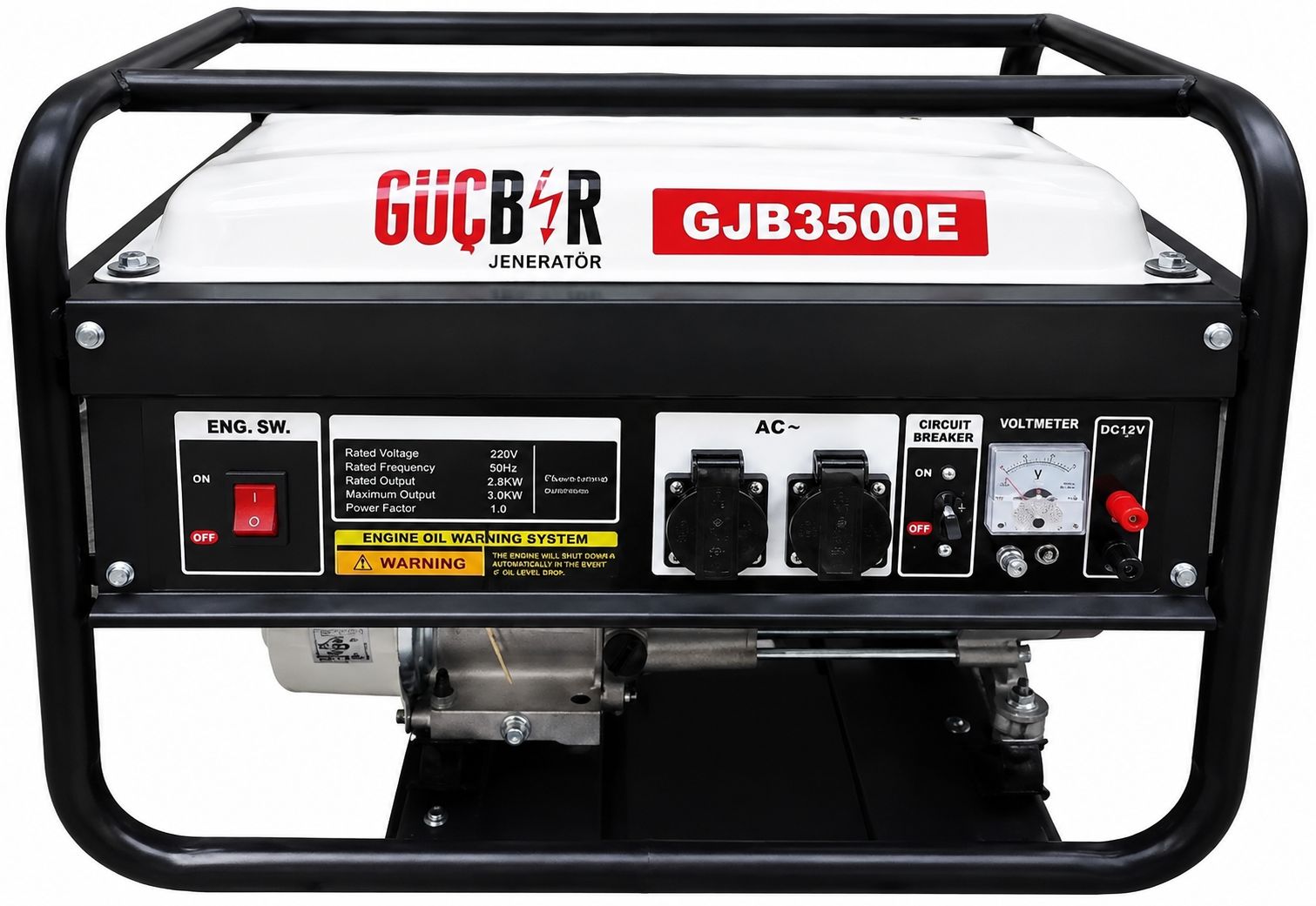 Генератор бензиновий Gucbir GJB3500Е 3 кВт, електростартер, однофазний